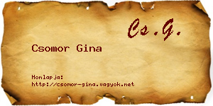 Csomor Gina névjegykártya